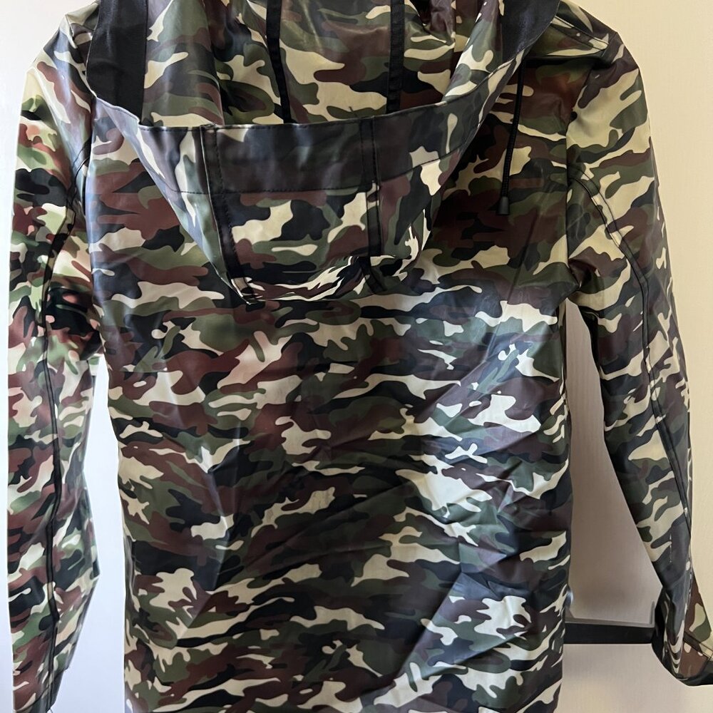 Zara Basic Outerwear Men's Size Small Camo Rain Jacket - Picture 6 of 6